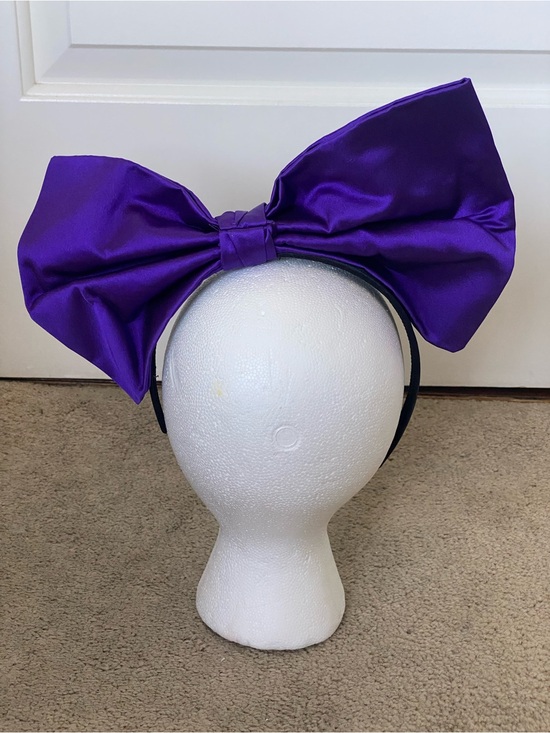Purple Satin Oversized Bow Headband